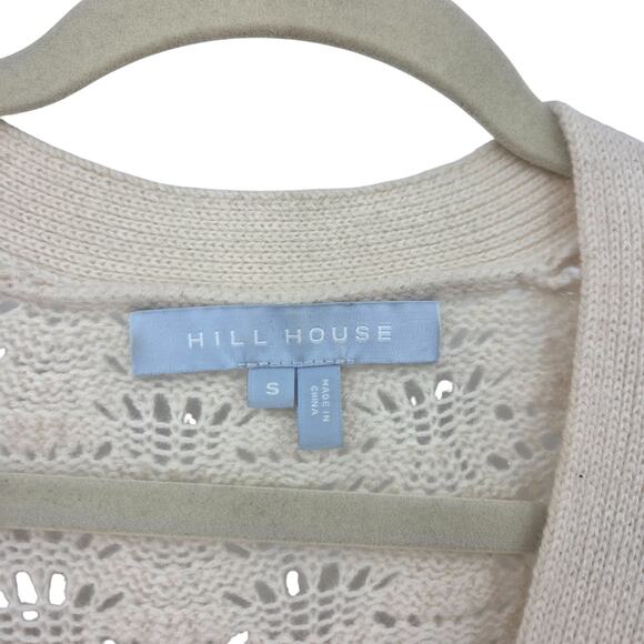 HILL HOUSE SMALL MERINO WOOL OVERSIZE KNIT BUTTON UP LONG SLEEVE CARDIGAN - Picture 3 of 5